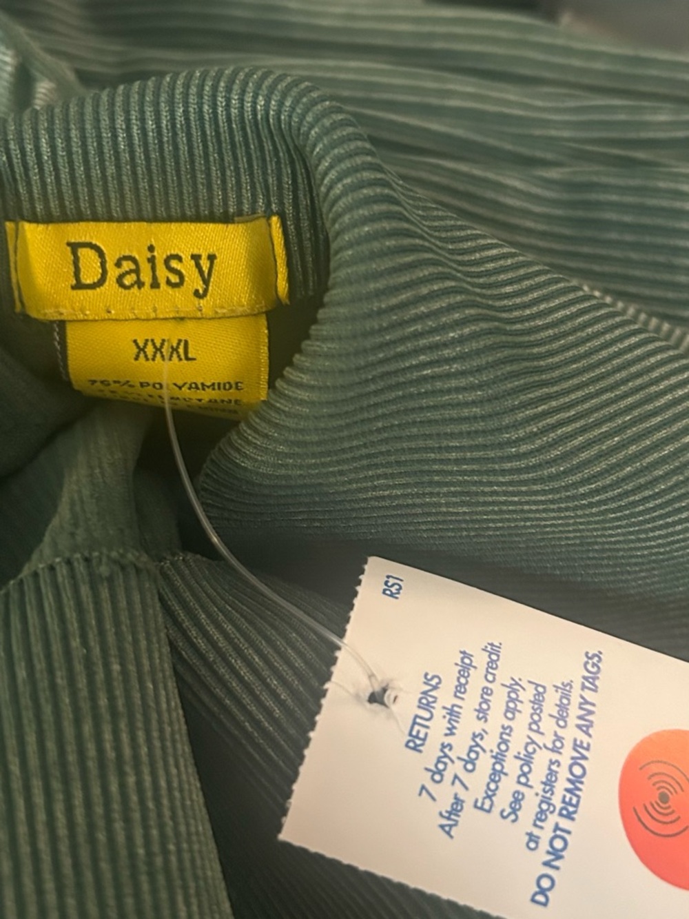 Daisy Olive Green Ribbed Top - Picture 3 of 3